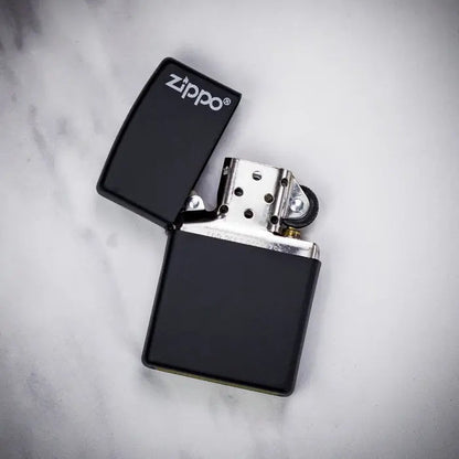 Saving Bundle- Classic black zippo lighter+Focus Aluminium cigarette case