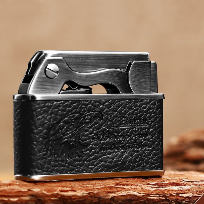 Vintage Eagle Leather Kerosene Lighter