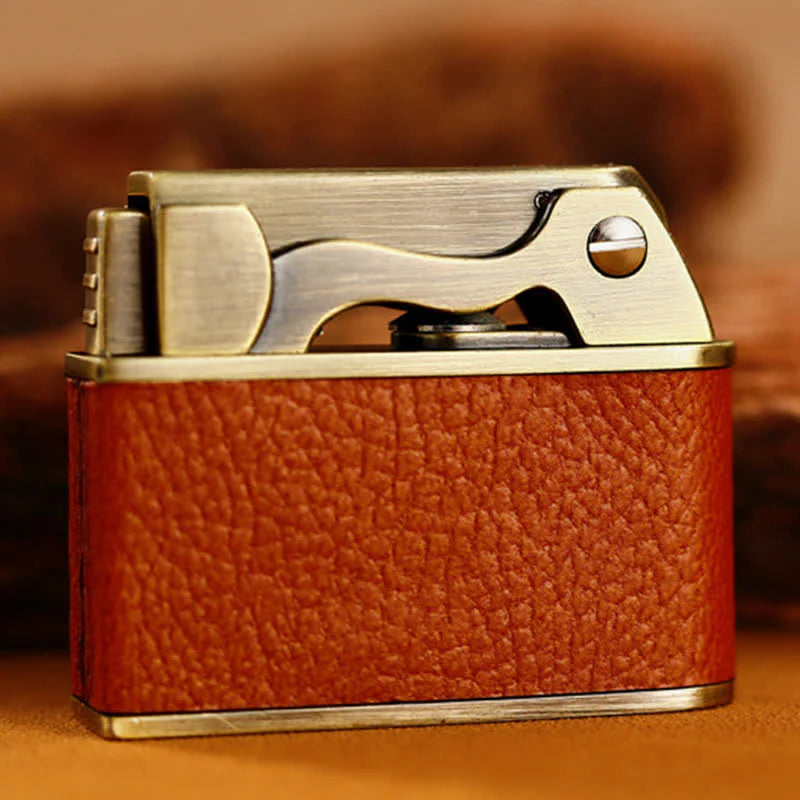 Vintage Eagle Leather Kerosene Lighter