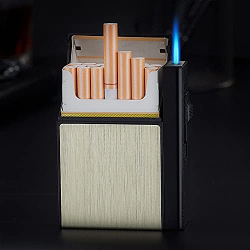 High Quality Focus Aluminium Cigarette Case Built in Lighter