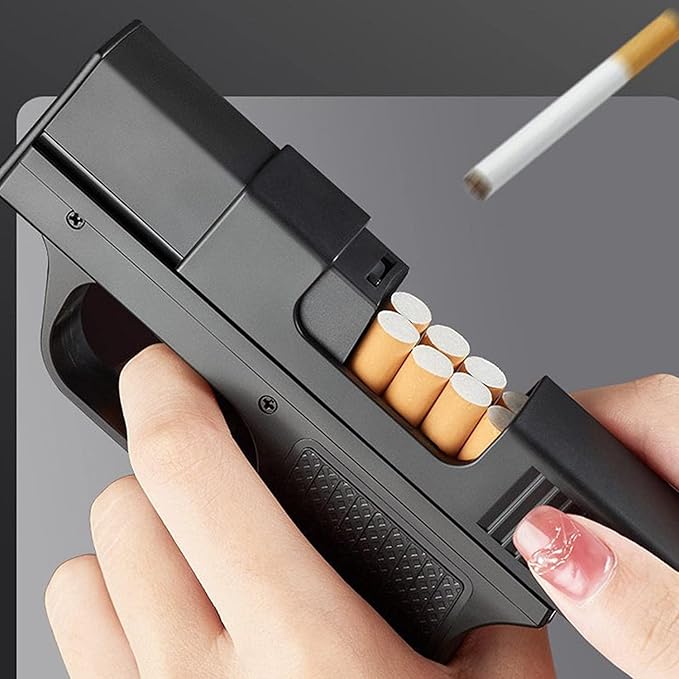 New Multifunctional Pistol Lighter With Cigarette Case