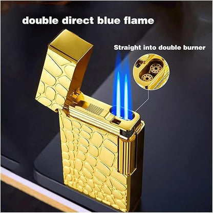 Golden Dunhill Lighter-Steel body-Jet flame
