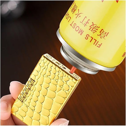 Golden Dunhill Lighter-Steel body-Jet flame