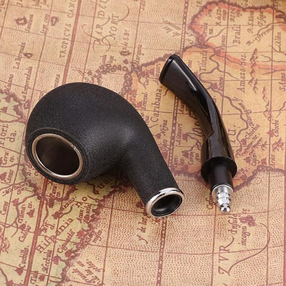 New Tobacco Smoking Pipe-Durable Classical Cigar Pipe With Rubber Ring