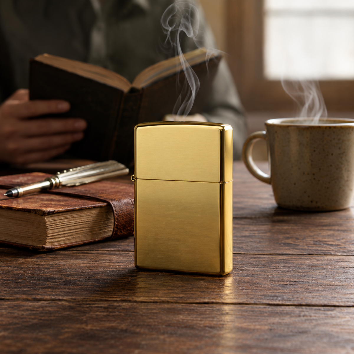 Classic Golden Zippo Lighter – Premium & Timeless