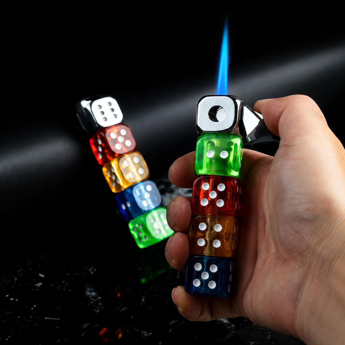 New Dice Shape Jet Flame Lighter-Refillable
