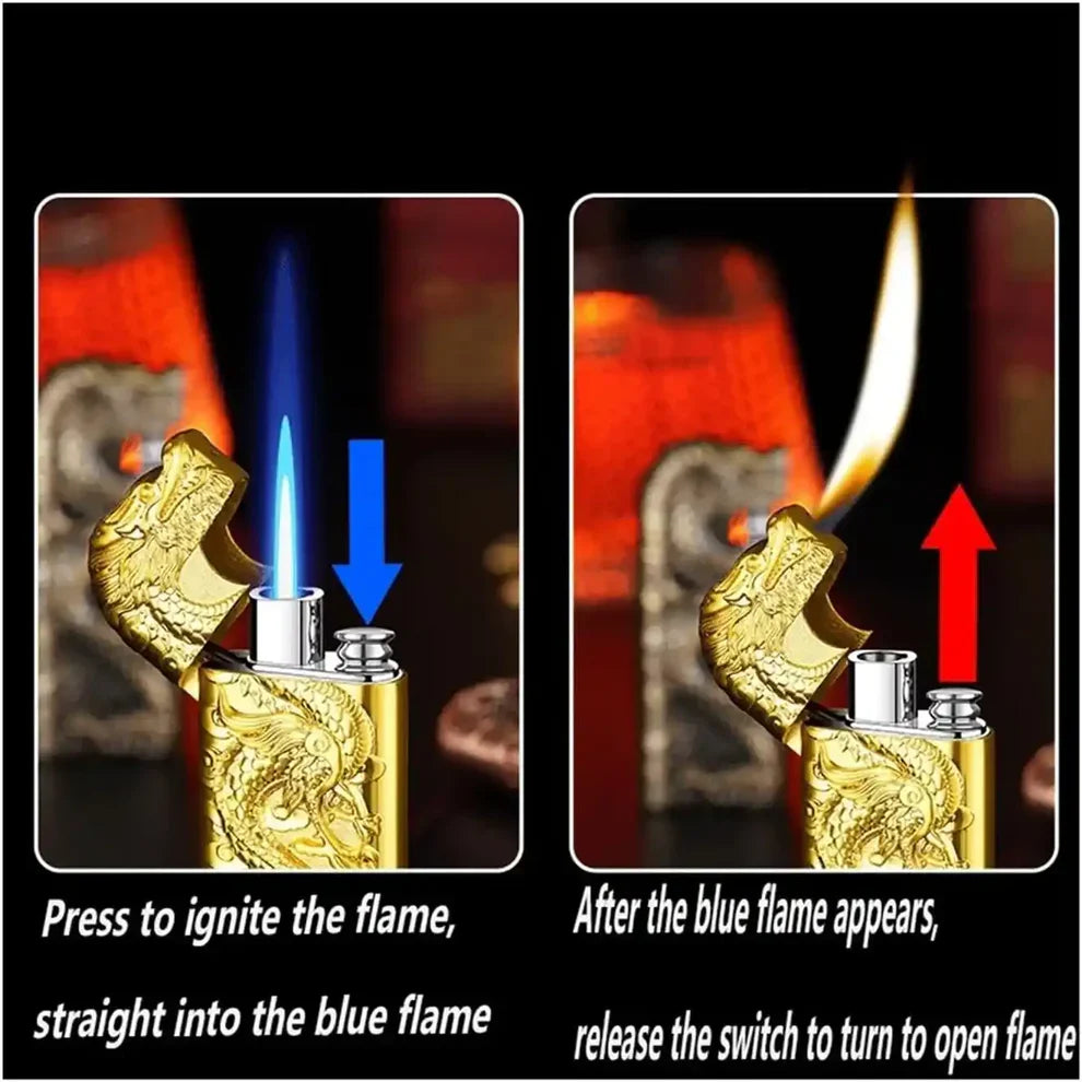 3D Dragon Double Flame Lighter-refillable