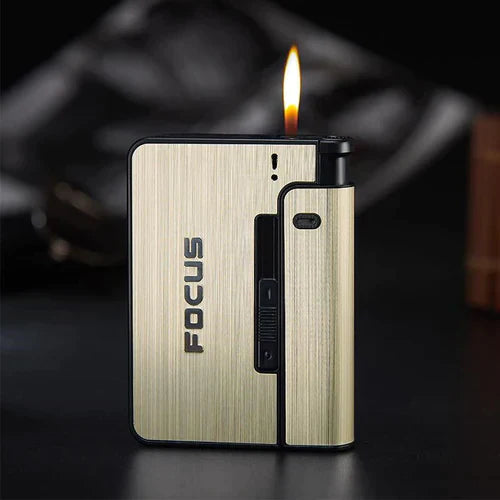 focus cigarette case price in pakistan dispencer with refillable lighter available 4 colours Focus Aluminium Cigarette Case