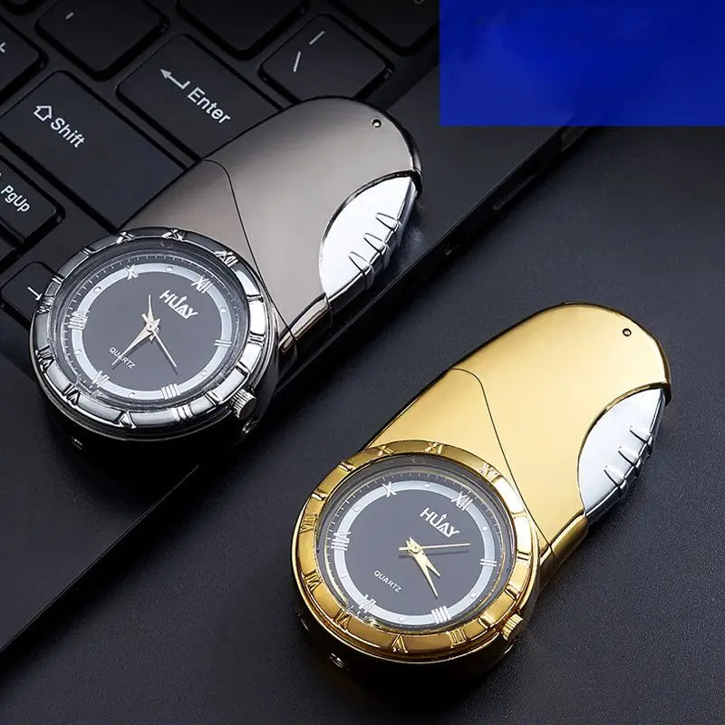 Creative Multifunctional Clock  Watch Lighter Windproof