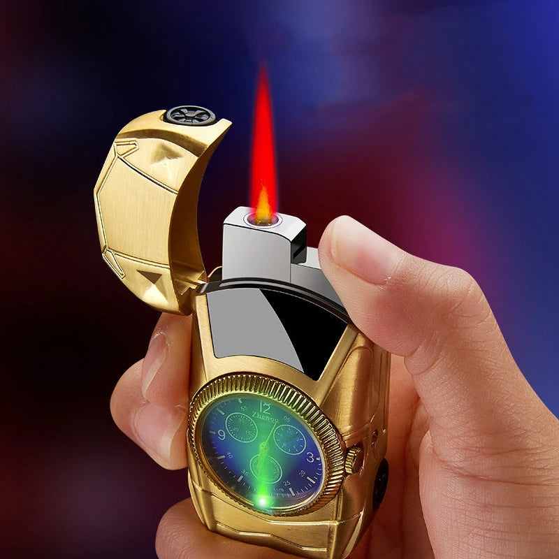 Car Shape Watch Gas Lighters Jet Torch /Turbo Lighter Gadgets for Men