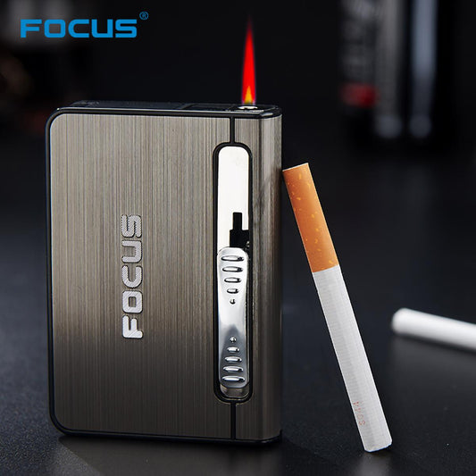2 in 1 Automatic Cigarette Case with Lighter