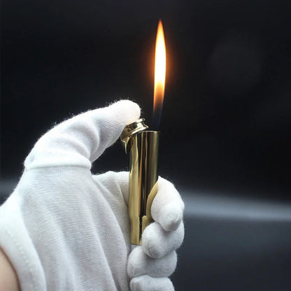 Creative Metal Bullet Lighter With Laser Light, Butane Gas Windproof Flame Cigarette Lighter