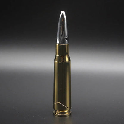 Creative Metal Bullet Lighter With Laser Light, Butane Gas Windproof Flame Cigarette Lighter