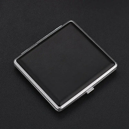 20 Cigarette Personalized Delicate Black Men Leather Cigarette Case Waterproof Cigarette Case