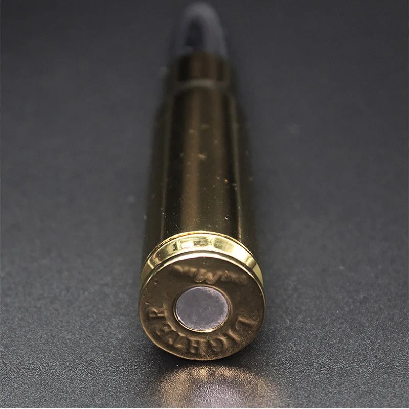 Creative Metal Bullet Lighter With Laser Light, Butane Gas Windproof Flame Cigarette Lighter