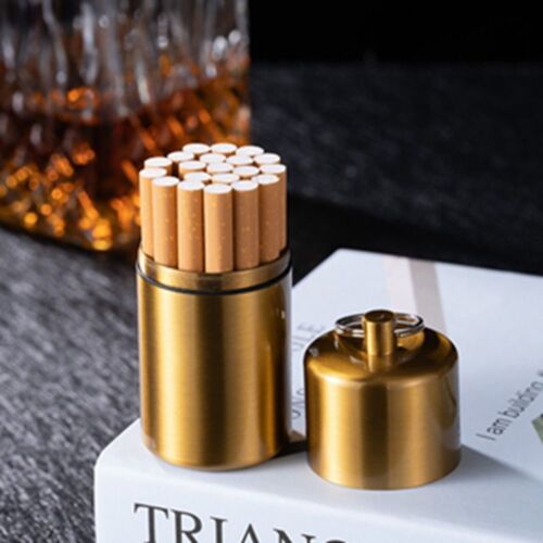 Metal Round Shaped Cigarette Holder with Keychain