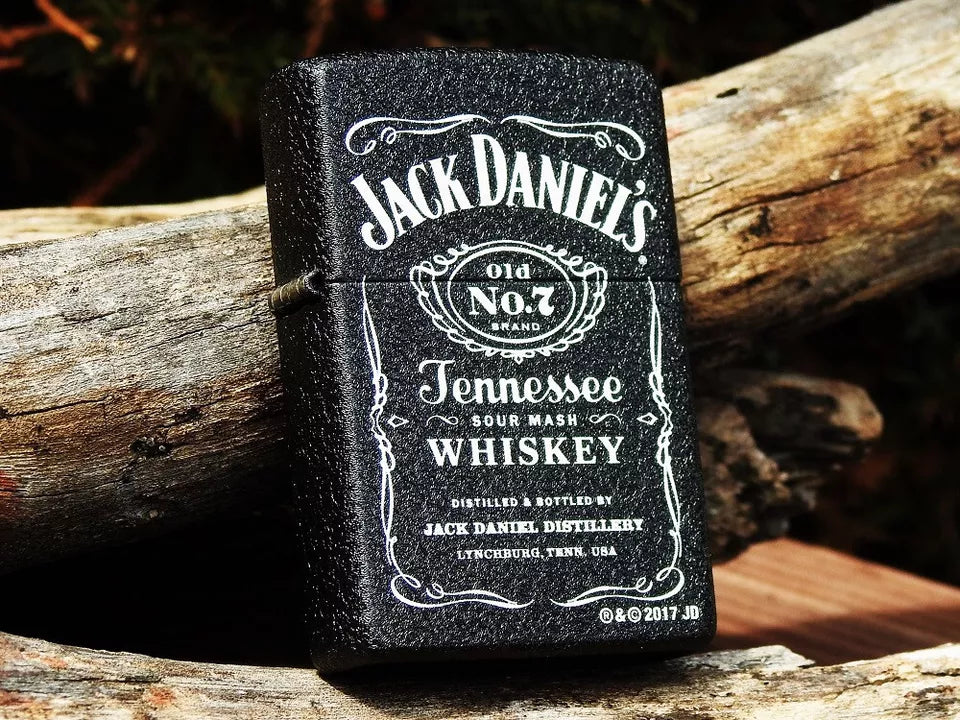 THE SIGNATURE SET - 3 in 1 Gift Set (Jack Daniels Zippo Lighter+Stallion Cigarette Case+Zippo oil Bottle)