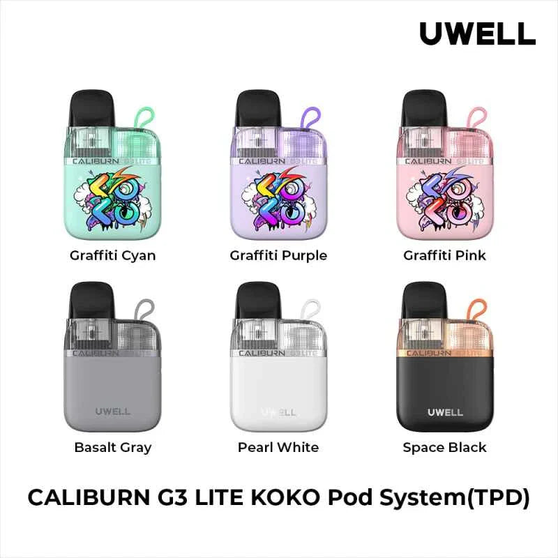 Uwell Caliburn G3 Lite Koko Pod Kit Firelighters.pk Uwell Caliburn G3 Lite Koko Pod Kit Firelighters.pk